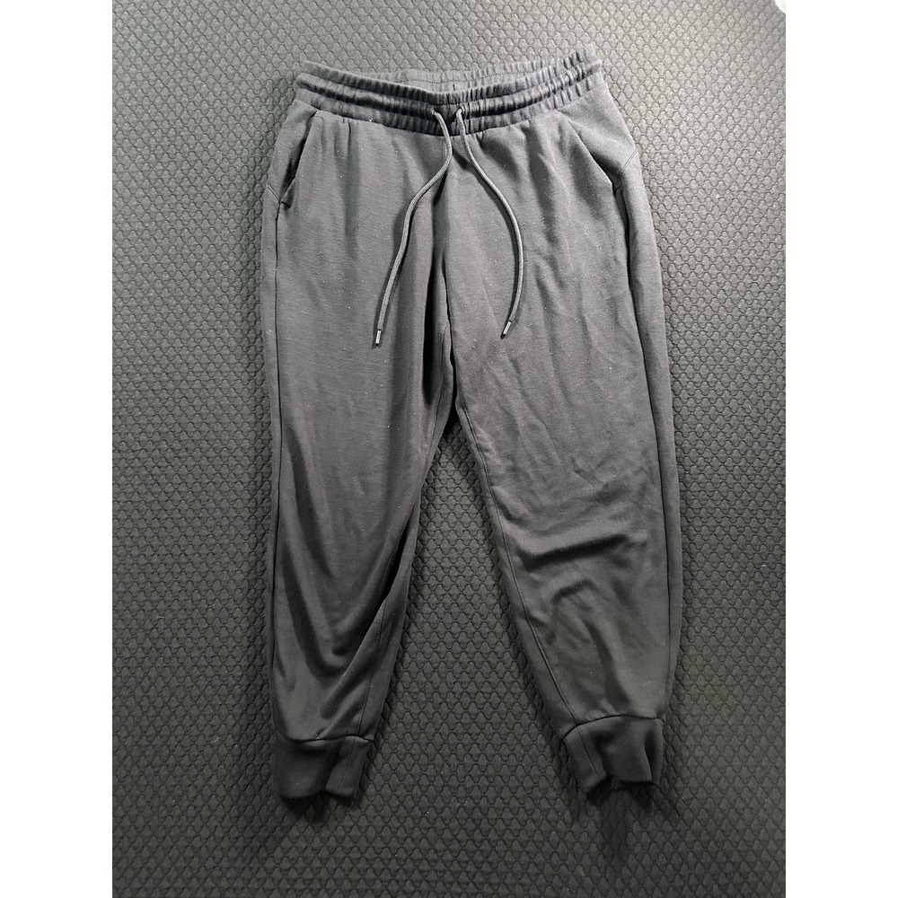 Danskin Women Joggers Size M Black Elastic Drawstring Waist Sweatpants 1797101